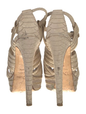 Christian Dior Leather Leather Trim Embellishment T-Strap Pumps