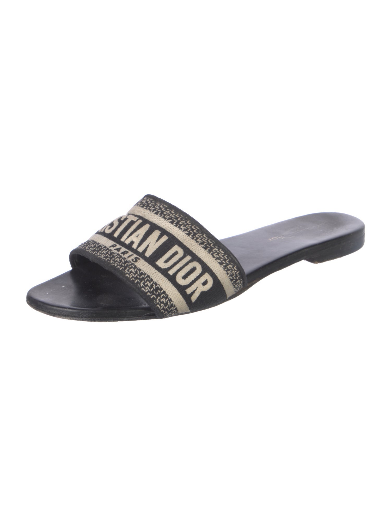 Christian Dior Canvas Printed Slides