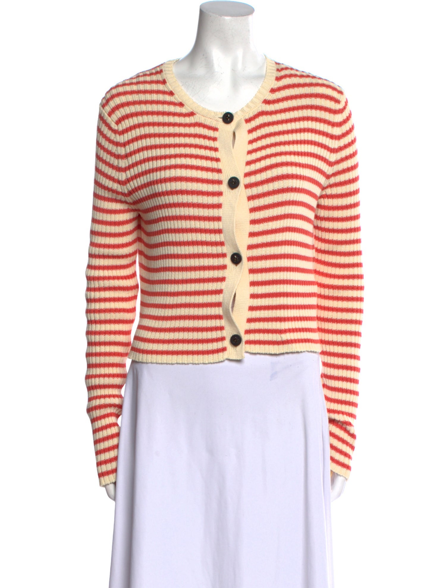 Christian Dior Striped Scoop Neck Sweater