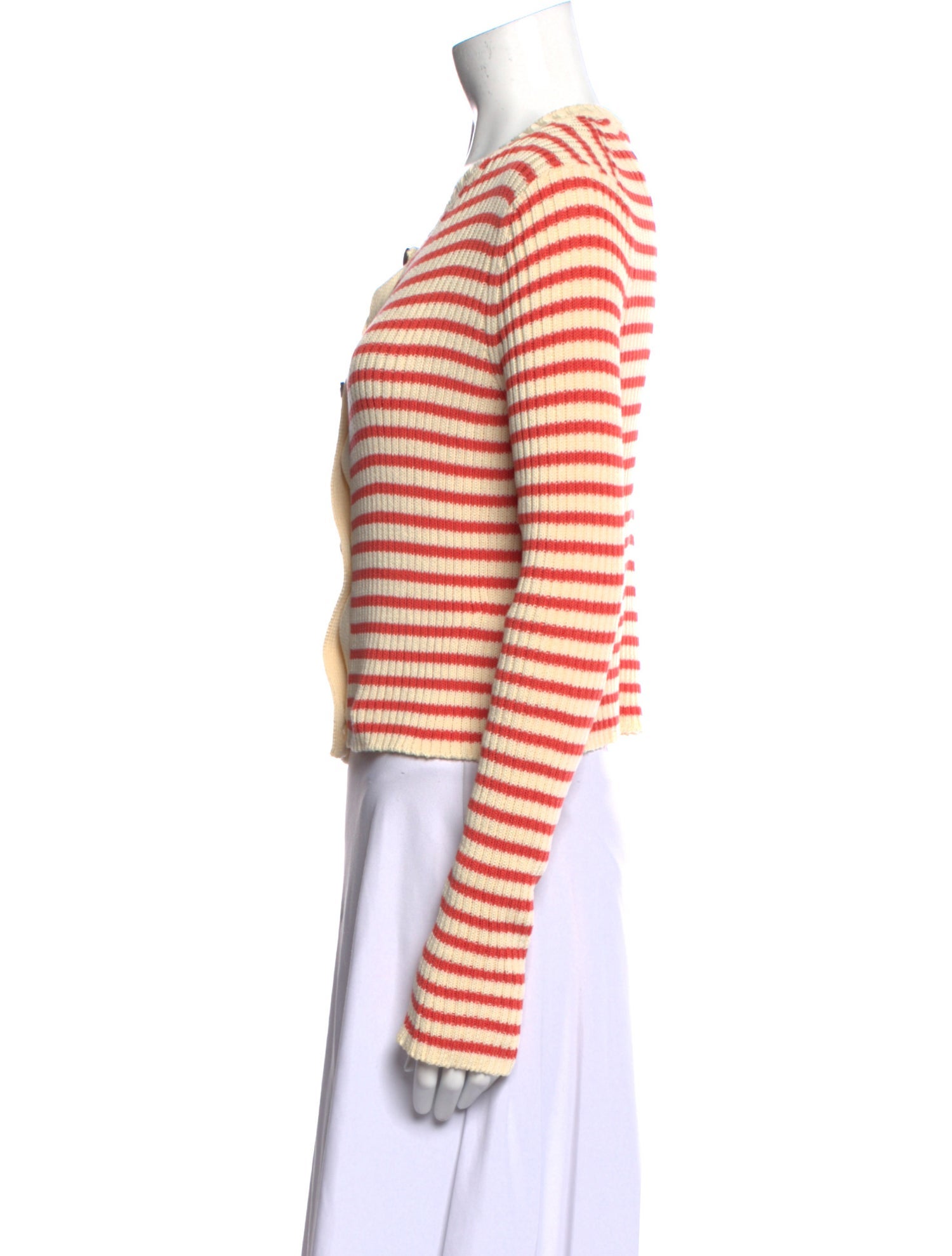 Christian Dior Striped Scoop Neck Sweater