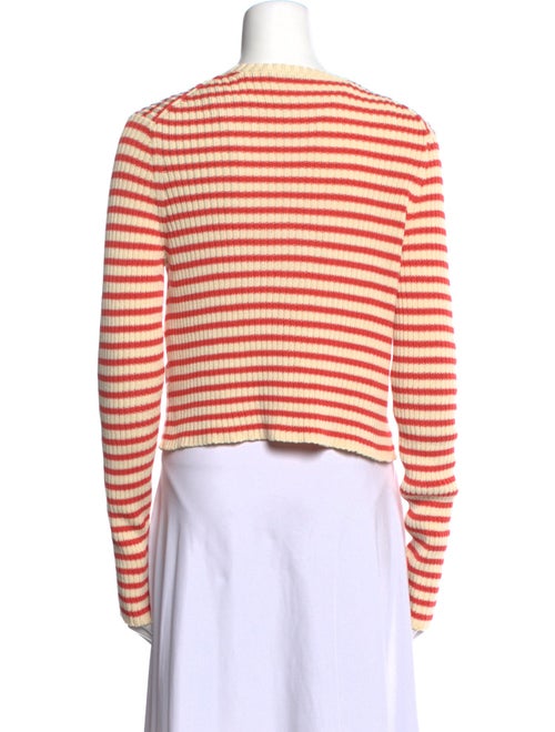 Christian Dior Striped Scoop Neck Sweater