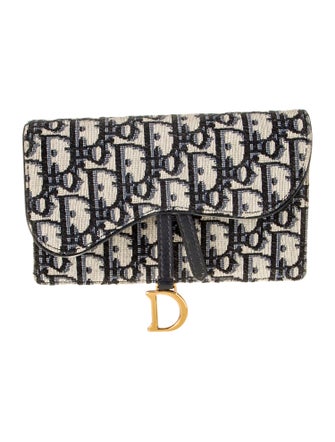 Christian Dior Oblique Jacquard Wallet on Chain