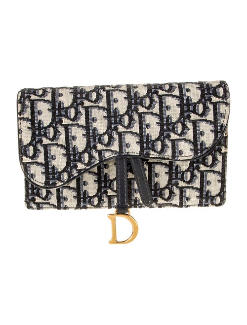 Christian Dior Oblique Jacquard Wallet on Chain