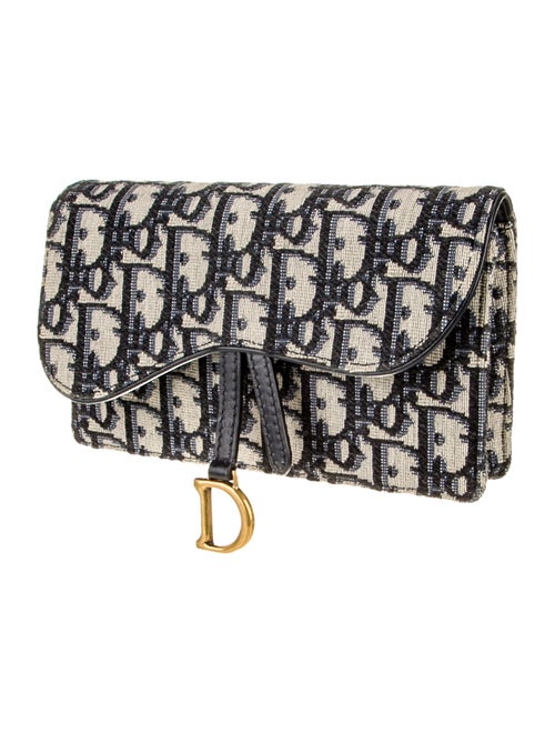 Christian Dior Oblique Jacquard Wallet on Chain