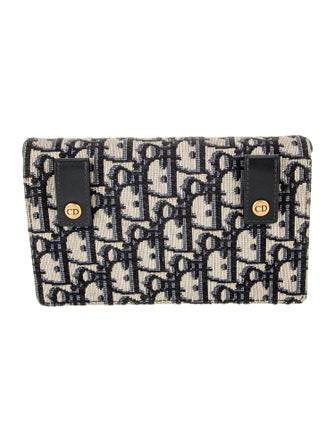 Christian Dior Oblique Jacquard Wallet on Chain