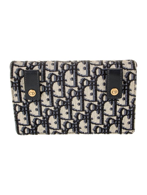 Christian Dior Oblique Jacquard Wallet on Chain