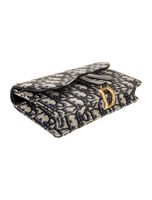Christian Dior Oblique Jacquard Wallet on Chain