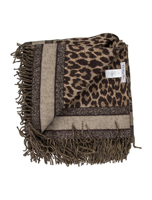 Christian Dior Leopard Throw Blanket