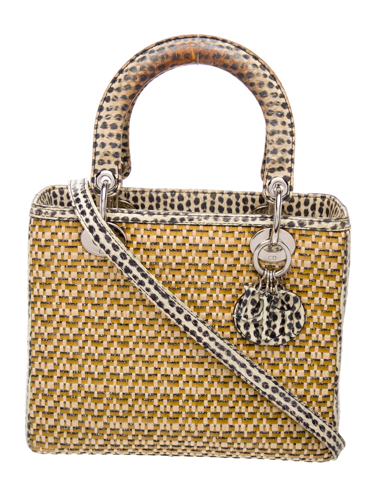 Christian Dior Leather Lady Dior bag Medium