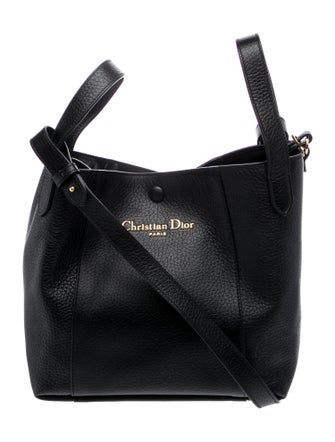 Christian Dior Leather Signature Bucket Bag Medium