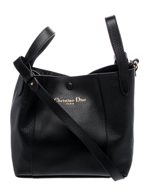 Christian Dior Leather Signature Bucket Bag Medium
