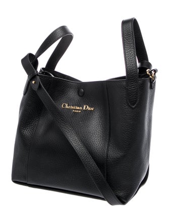 Christian Dior Leather Signature Bucket Bag Medium