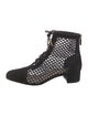 Christian Dior Suede Animal Print Lace-Up Boots