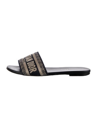 Christian Dior Canvas Graphic Print Slides
