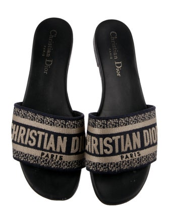 Christian Dior Canvas Graphic Print Slides