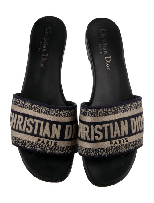Christian Dior Canvas Graphic Print Slides