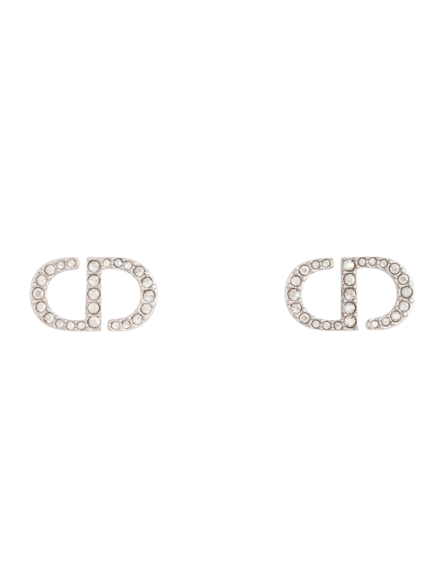 Christian Dior Crystal Petit CD Stud Earrings
