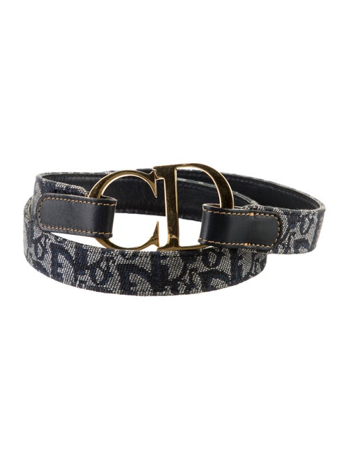 Christian Dior Diorissimo Pattern Skinny Waist Belt