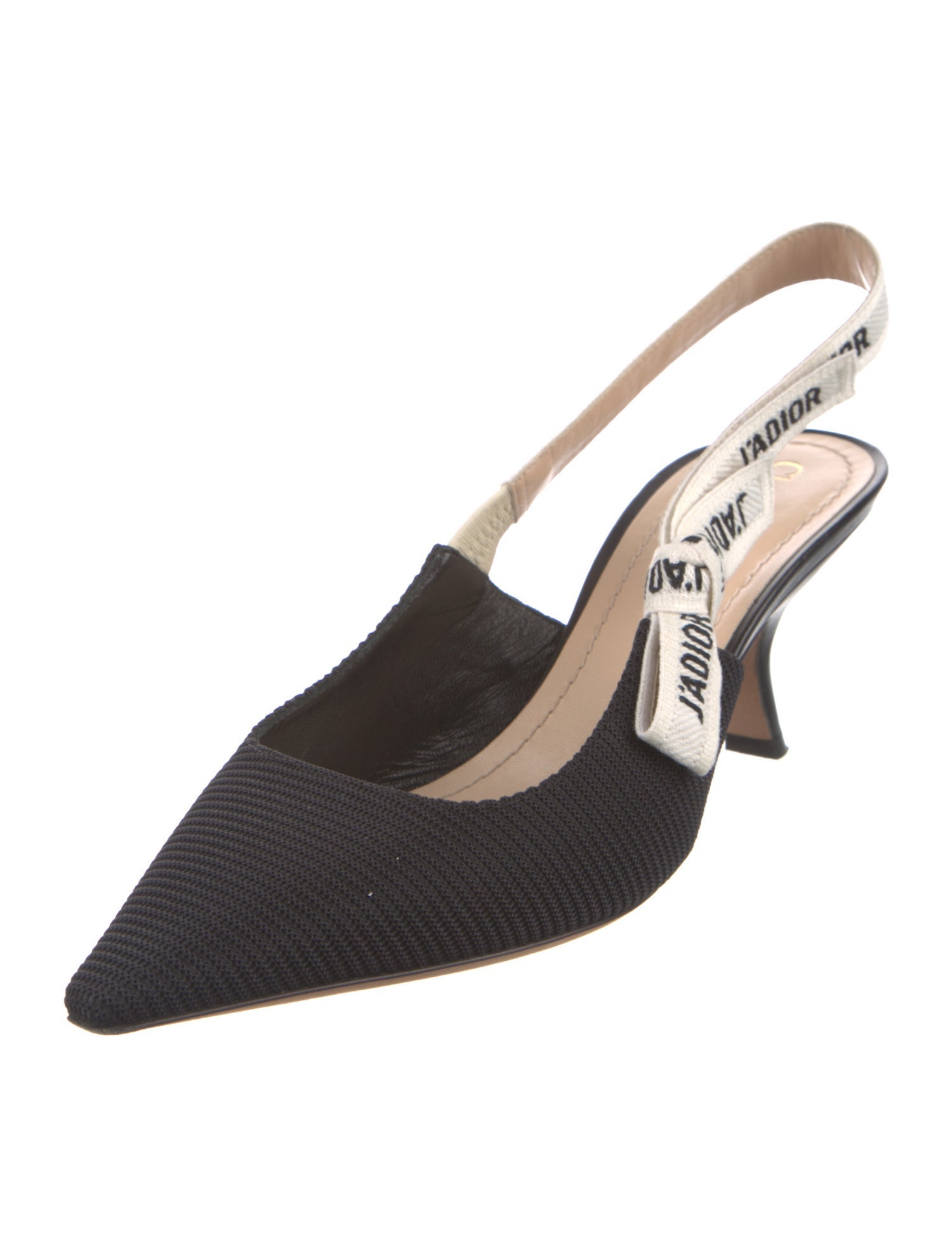 Christian Dior Graphic Print Slingback Pumps