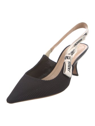 Christian Dior Graphic Print Slingback Pumps