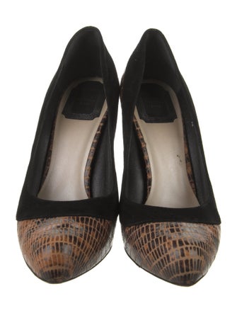 Christian Dior Leather Animal Print Pumps