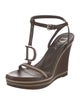 Christian Dior Leather T-Strap Sandals