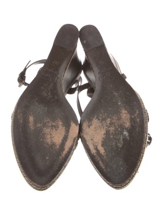 Christian Dior Leather T-Strap Sandals