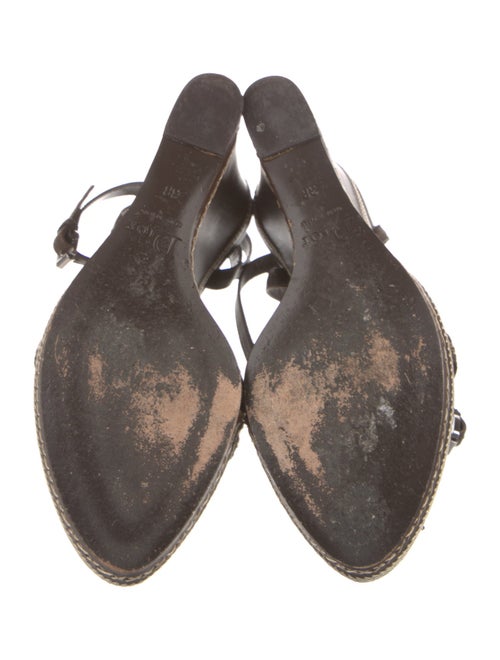 Christian Dior Leather T-Strap Sandals