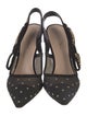 Christian Dior Mesh Bow Accents Slingback Pumps