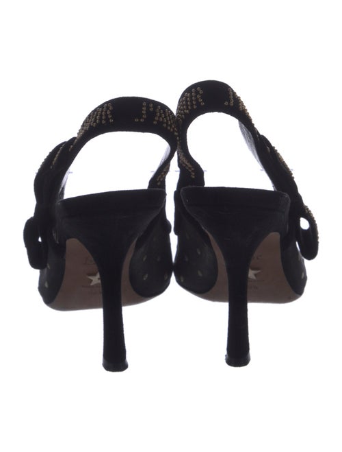 Christian Dior Mesh Bow Accents Slingback Pumps