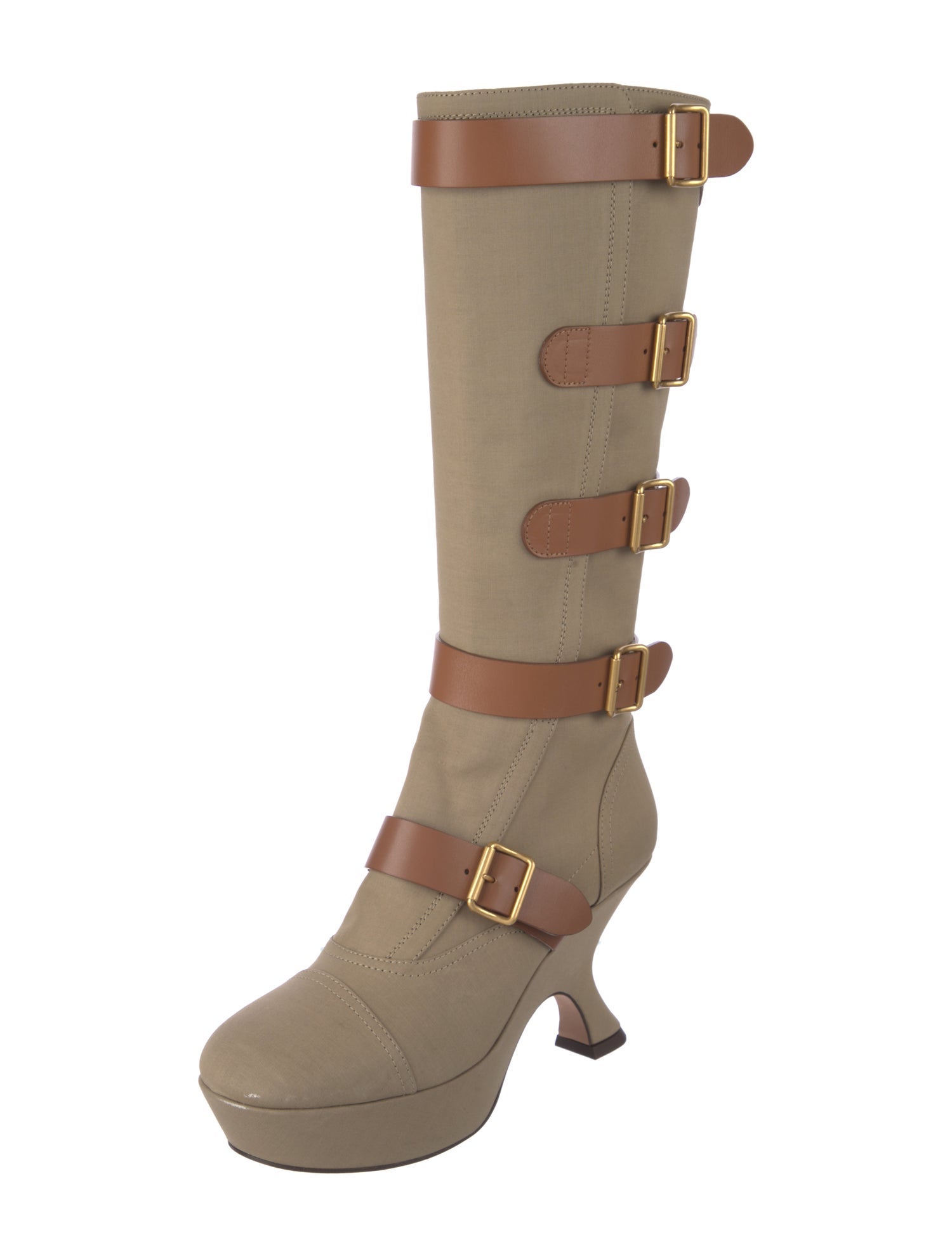 Christian Dior Leather Trim Embellishment Boots