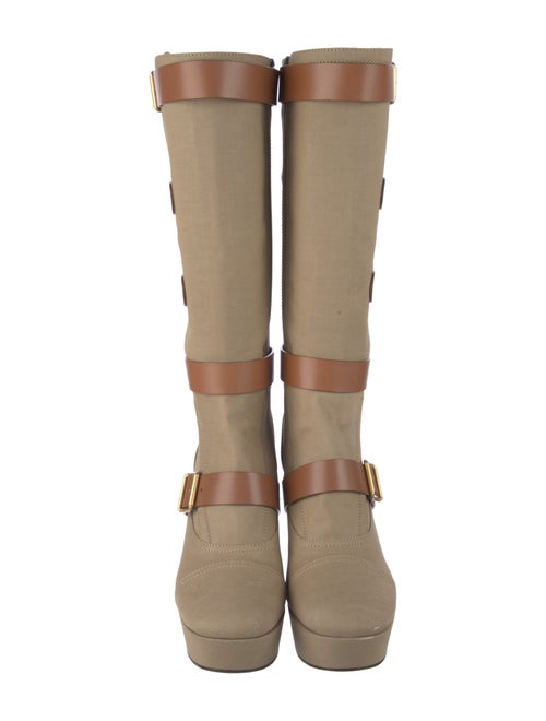 Christian Dior Leather Trim Embellishment Boots