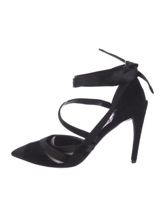 Christian Dior Suede D'Orsay Pumps