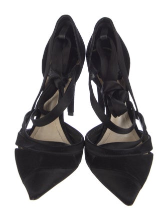 Christian Dior Suede D'Orsay Pumps