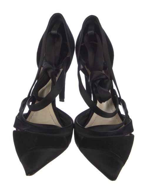 Christian Dior Suede D'Orsay Pumps