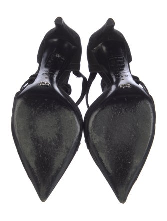 Christian Dior Suede D'Orsay Pumps