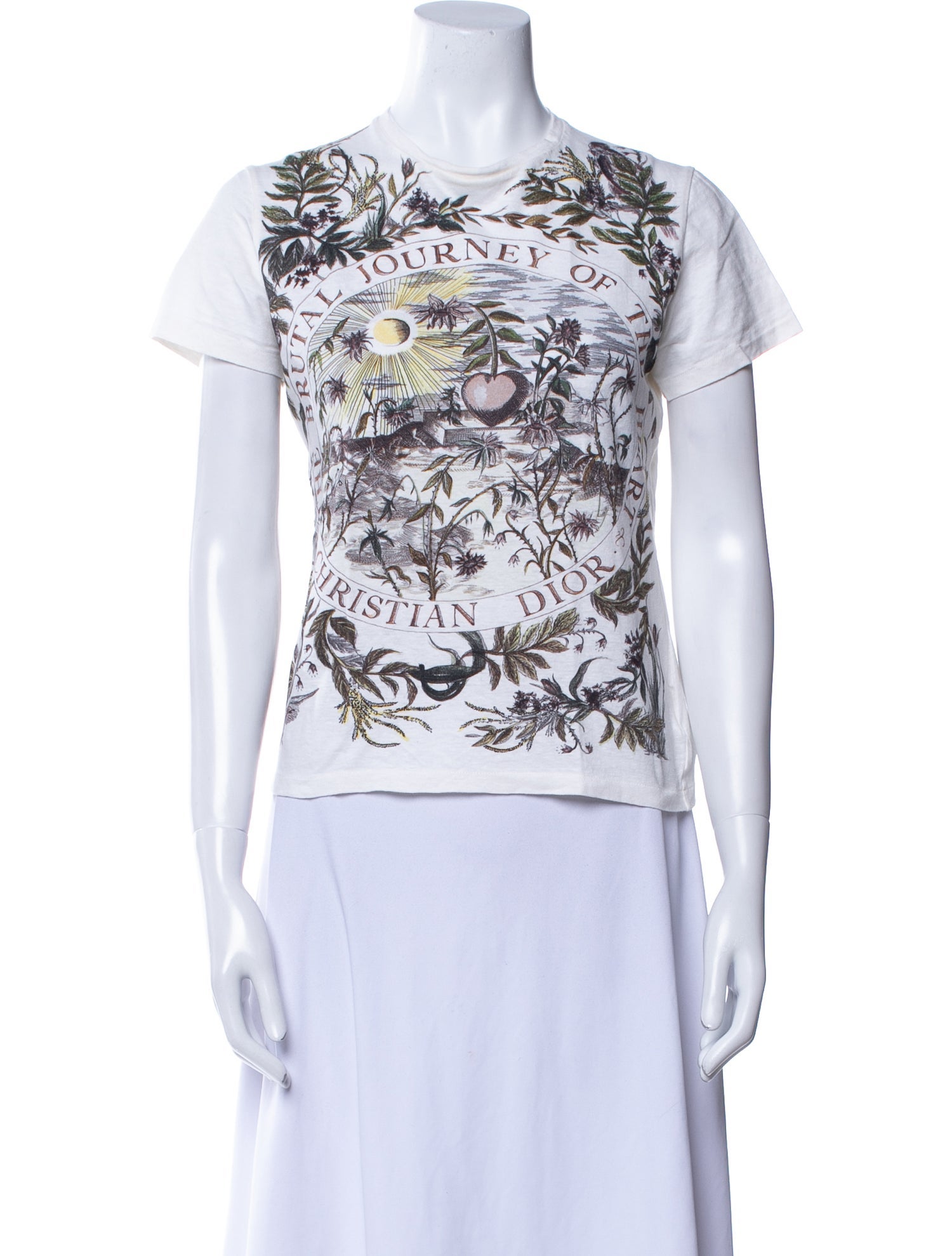 Christian Dior Graphic Print Crew Neck T-Shirt