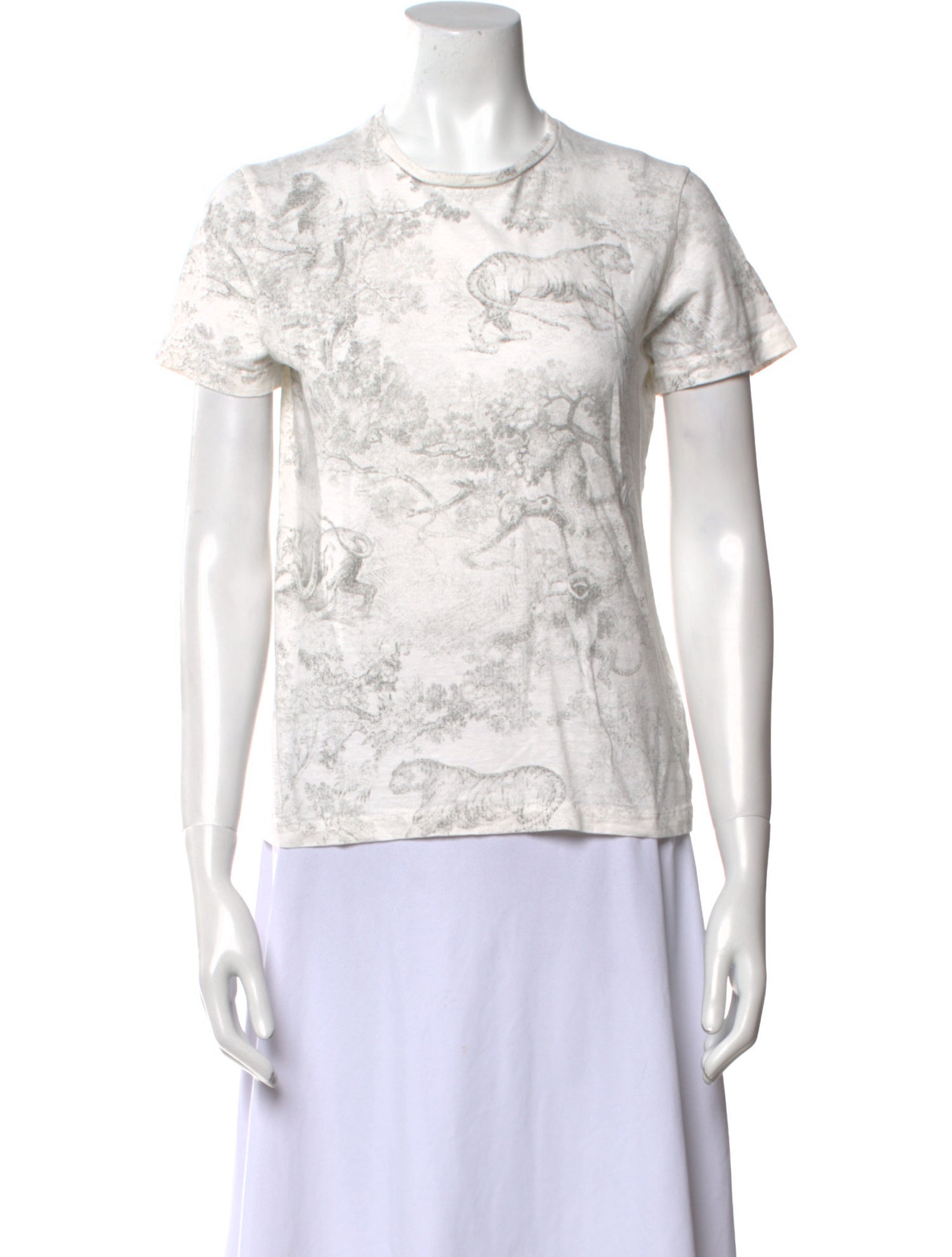 Christian Dior Printed Crew Neck T-Shirt