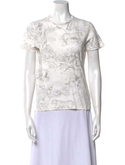 Christian Dior Printed Crew Neck T-Shirt