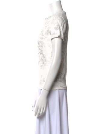 Christian Dior Printed Crew Neck T-Shirt