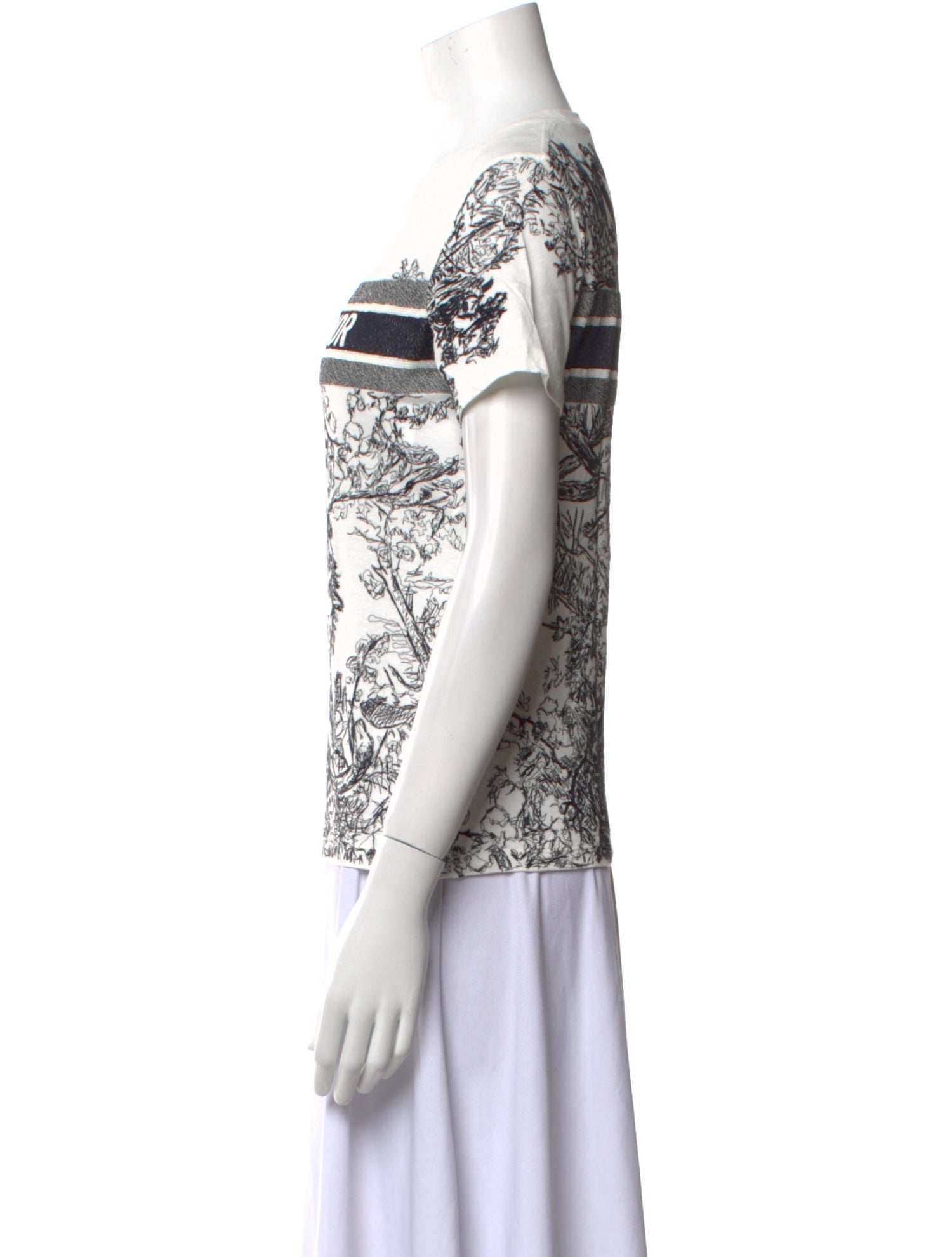 Christian Dior Printed Crew Neck T-Shirt