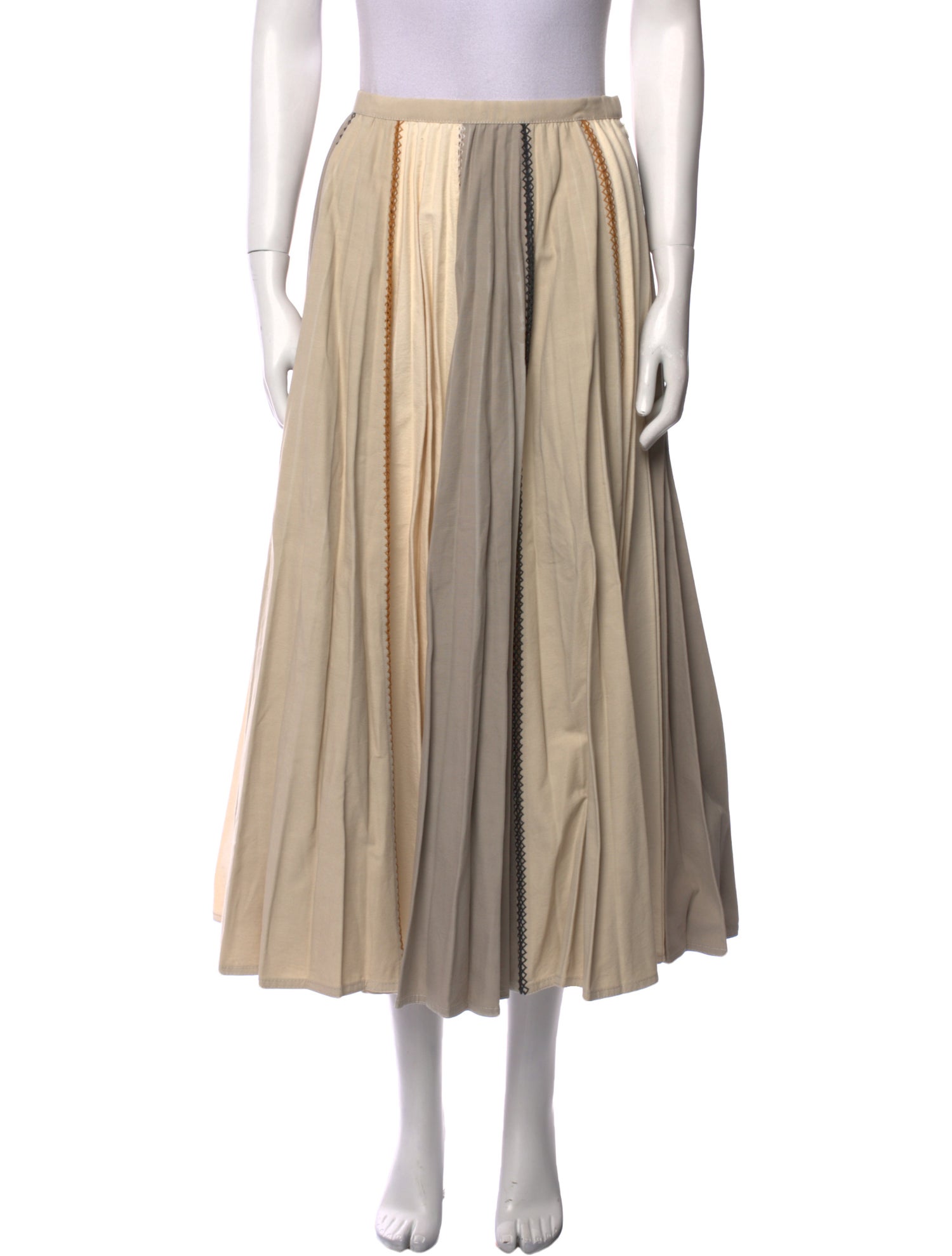 Christian Dior Crochet Trim Midi Length Skirt