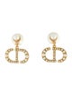 Christian Dior Faux Pearl Tribales Drop Earrings