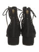Christian Dior Suede Cutout Accent Lace-Up Boots