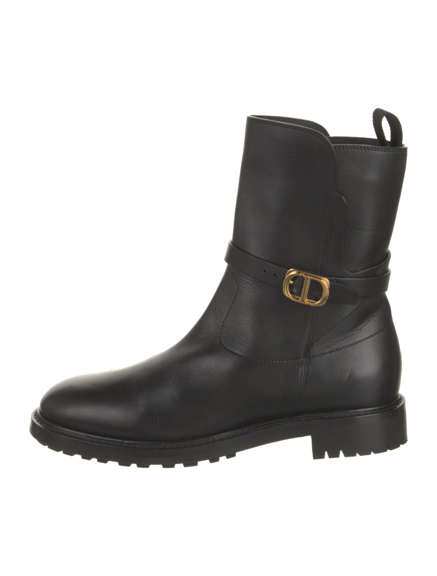 Christian Dior Leather Moto Boots