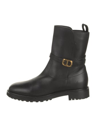 Christian Dior Leather Moto Boots