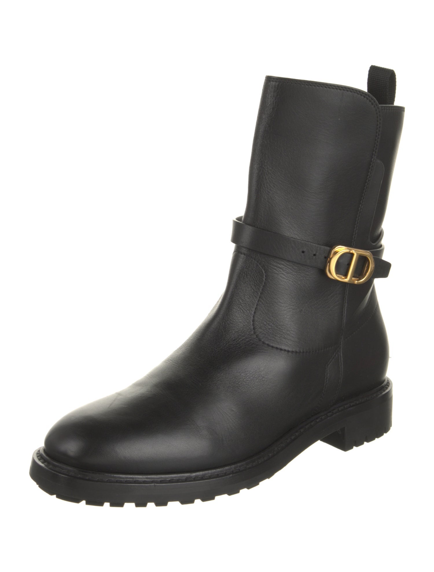 Christian Dior Leather Moto Boots