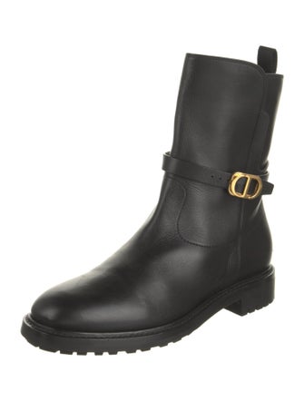 Christian Dior Leather Moto Boots