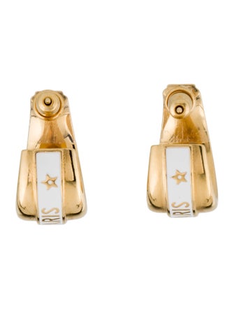 Christian Dior Lacquer Code Hoop Earrings