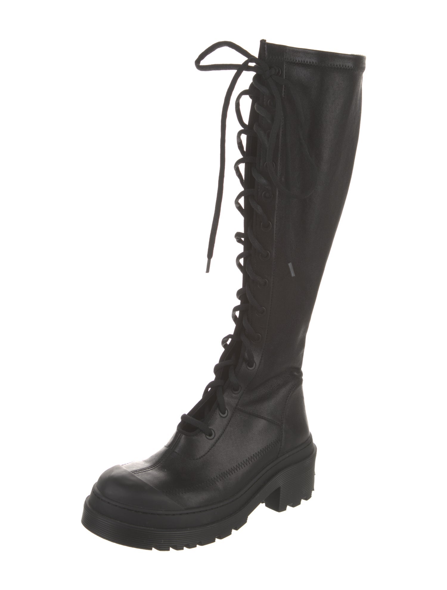 Christian Dior Leather Lace-Up Boots